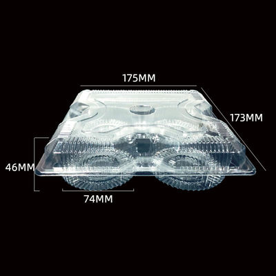 SH-0058 OEM Διαφανής συσκευασία PET διατροφικής ποιότητας για μία φορά για κέικ κρέμας αυγών