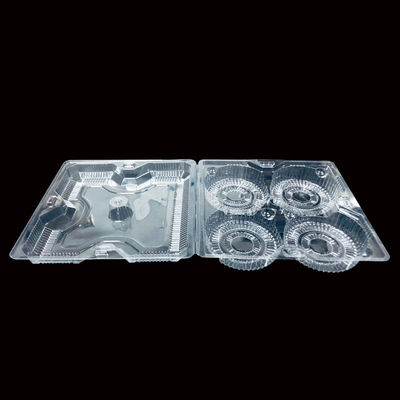 SH-0058 OEM Διαφανής συσκευασία PET διατροφικής ποιότητας για μία φορά για κέικ κρέμας αυγών