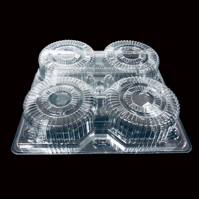 SH-0058 OEM Διαφανής συσκευασία PET διατροφικής ποιότητας για μία φορά για κέικ κρέμας αυγών
