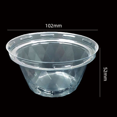 Διαφανές PET Blister Cup κάλυμμα για καφέ Boba γάλα τσάι γιαούρτι Προσαρμόσιμο κρυστάλλινο σχήμα