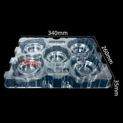 Προσαρμοσμένο Stackable Clear PET Molded Tray για εξαρτήματα ημιαγωγών υλικού