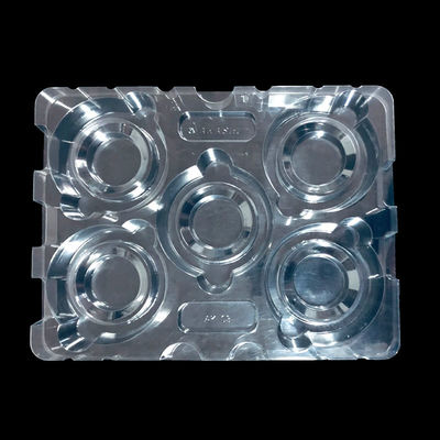 Προσαρμοσμένο Stackable Clear PET Molded Tray για εξαρτήματα ημιαγωγών υλικού