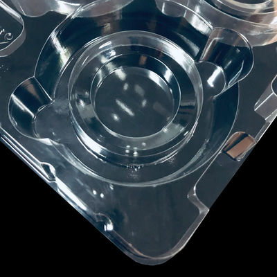 Προσαρμοσμένο Stackable Clear PET Molded Tray για εξαρτήματα ημιαγωγών υλικού