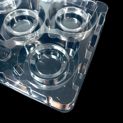 Προσαρμοσμένο Stackable Clear PET Molded Tray για εξαρτήματα ημιαγωγών υλικού