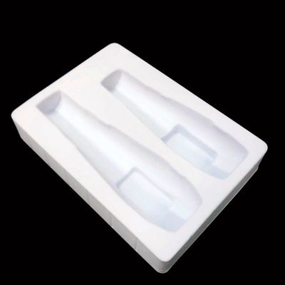 Προσαρμοσμένο λευκό PVC Flocking Box MOQ 10000 PCs για προσαρμοσμένη συσκευασία του συνόλου φροντίδας δέρματος